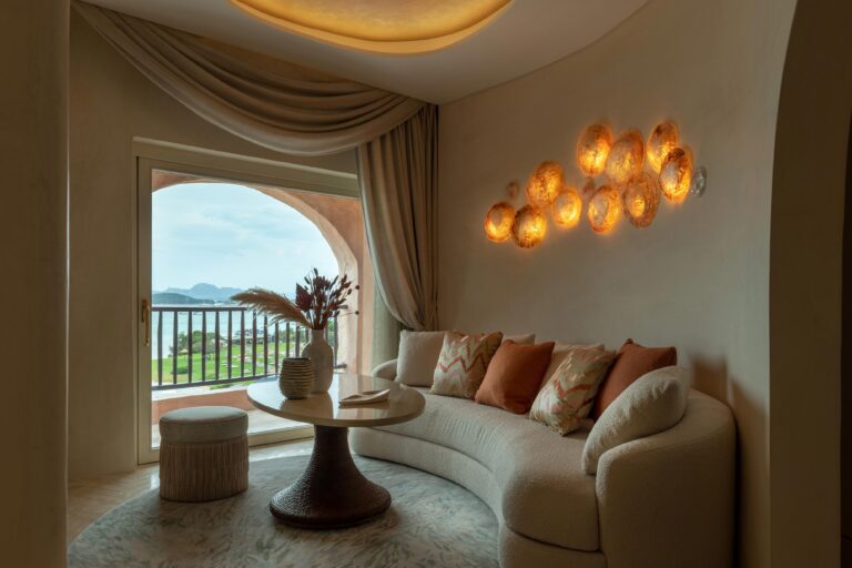 The Harrods Suite Living Room, Hotel Cala di Volpe, a Luxury Collection Hotel