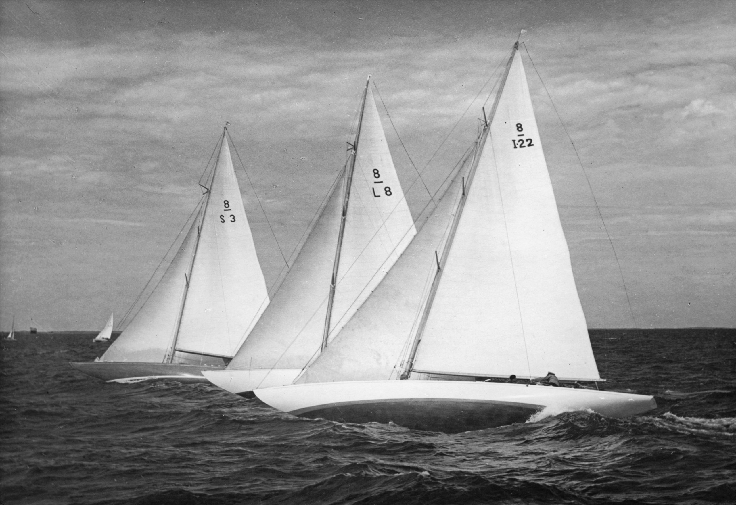 Classic yachts racing, from the hotel's collection, Hotel Tresanton
