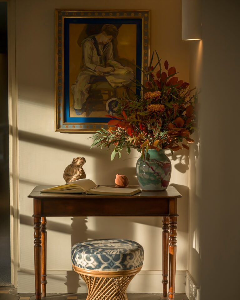 A still life of painting and flowers in the hotel, Hotel Tresanton
