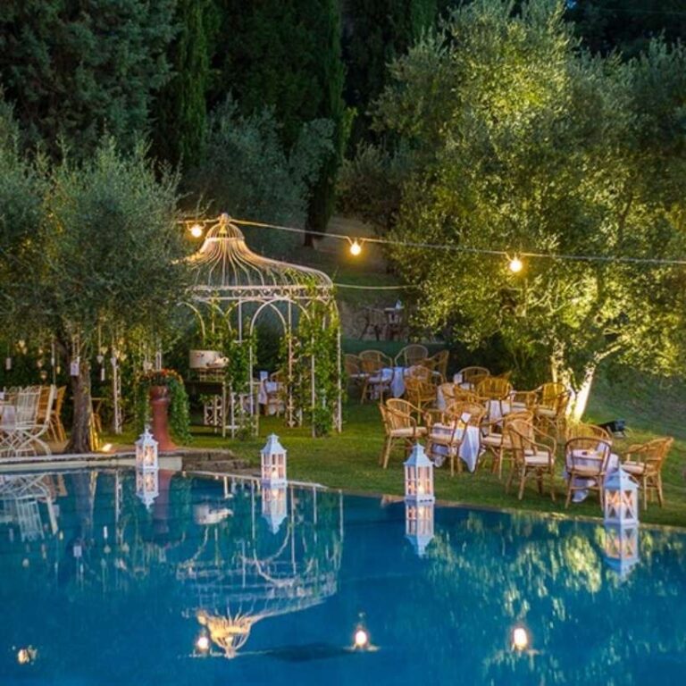 A Poolside Evening Reception, Hotel Villa Il Patriarca