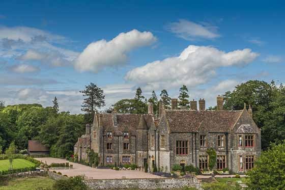 The Victorian house from across the lawn, Huntsham Court