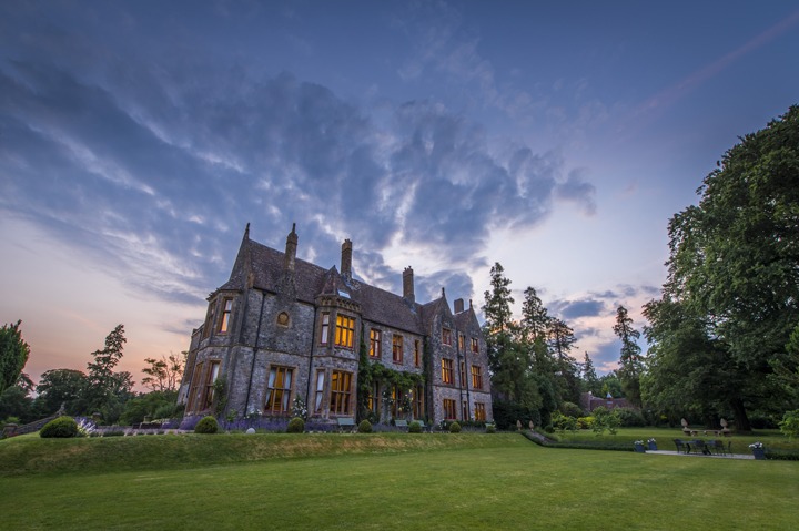 The house under an evening sky, Huntsham Court