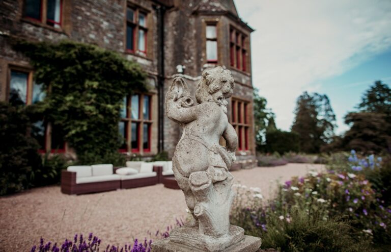 The terrace and garden beside the house, Huntsham Court