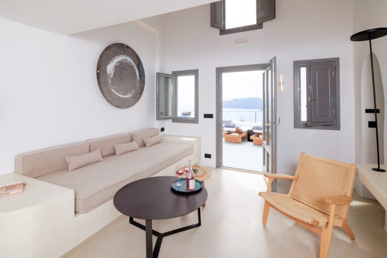 The Alchemist's Maisonette living area, Ikies Traditional Houses