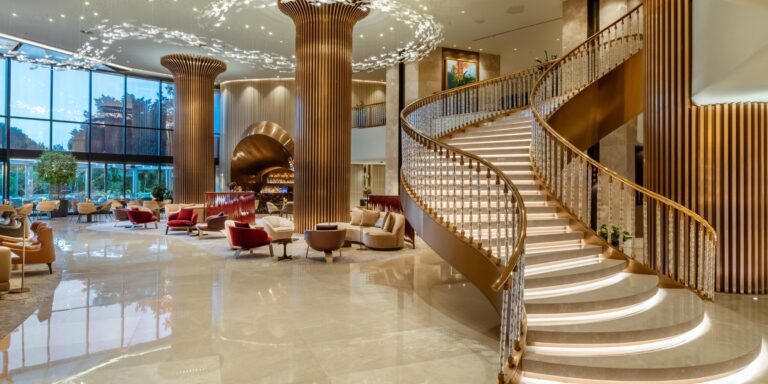 The lobby and sweeping staircase, InterContinental Istanbul