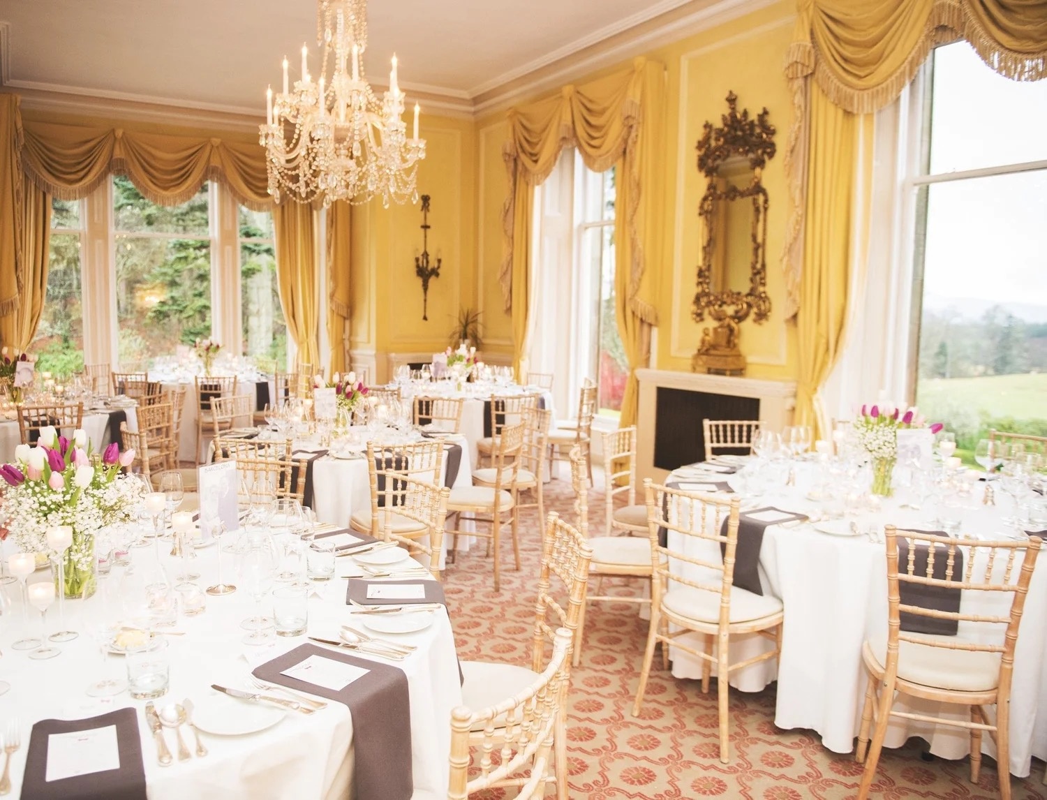 The Great Hall, Set for a Wedding, Inverlochy Castle Hotel