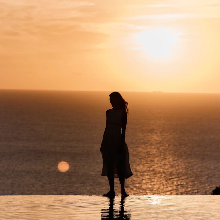 A figure at sunset above the Mediterranean, Jumeirah Port Soller Hotel & Spa