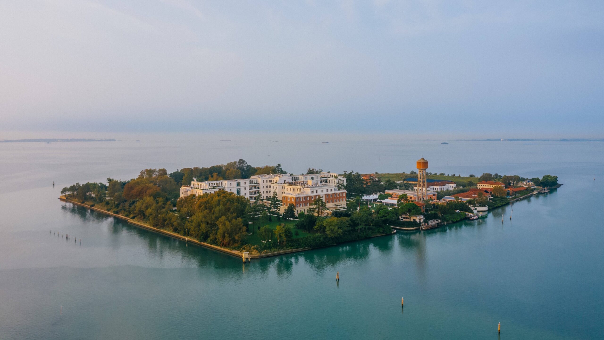 Isola delle Rose from the Air, JW Marriott Venice Resort & Spa