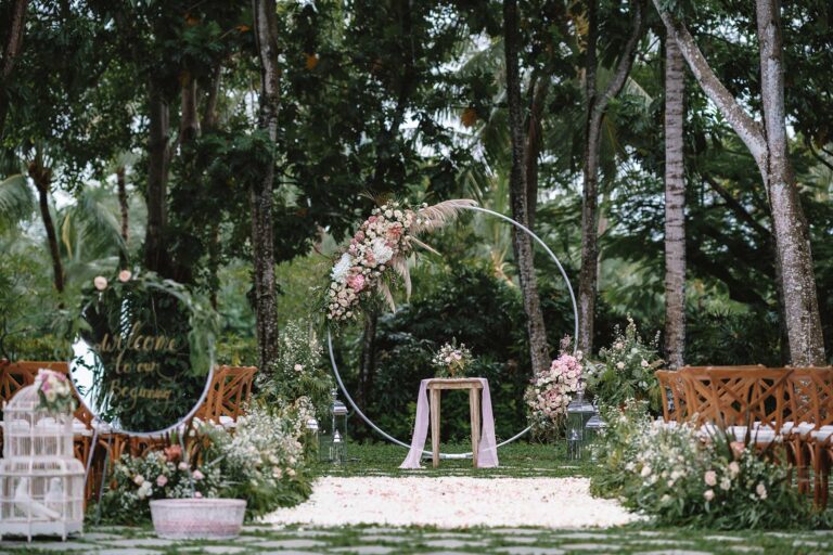 Floral ring set for a garden ceremony, Kayumanis Nusa Dua Private Villa and Spa