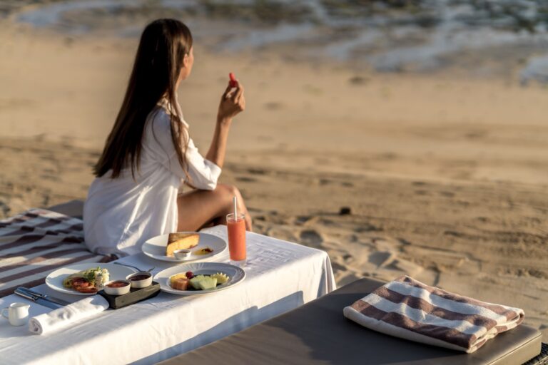 Sunrise breakfast served on the beach, Kayumanis Nusa Dua Private Villa and Spa