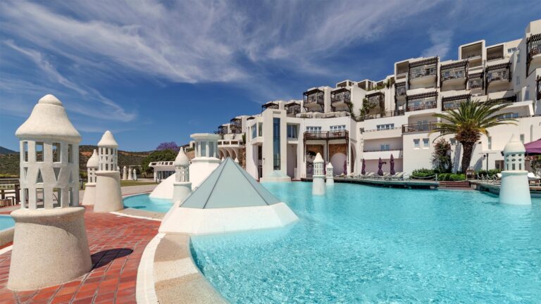 The pool with the hotel behind, Kempinski Hotel Barbaros Bay Bodrum