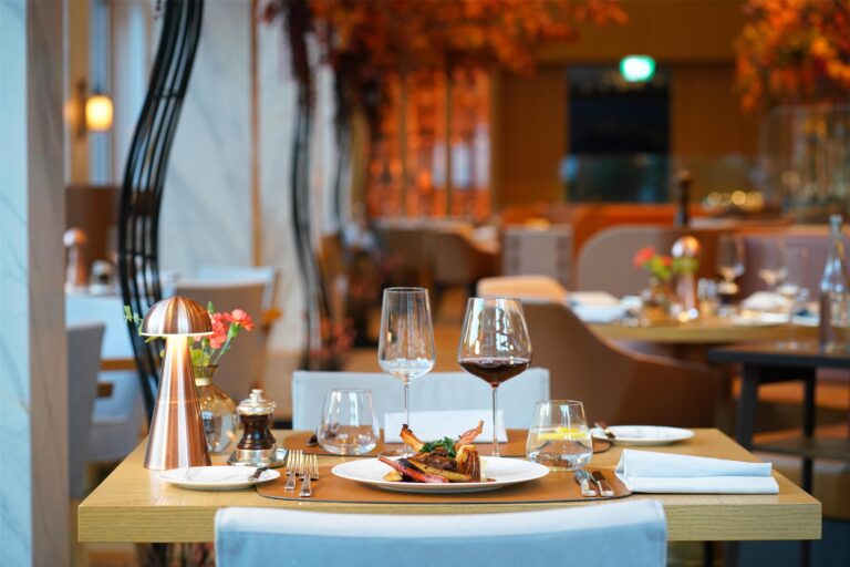 A plated dish at Cattani Restaurant, Kempinski Palace Engelberg
