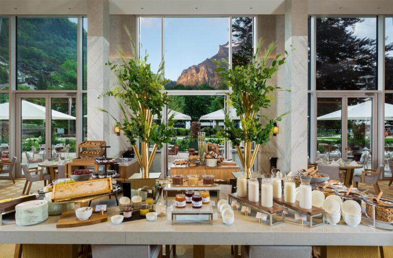 Breakfast buffet, Kempinski Palace Engelberg