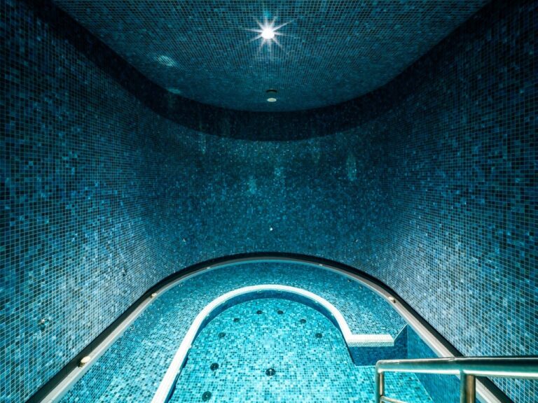 Mosaic-tiled room in the wellness area, Kimpton BEM Budapest