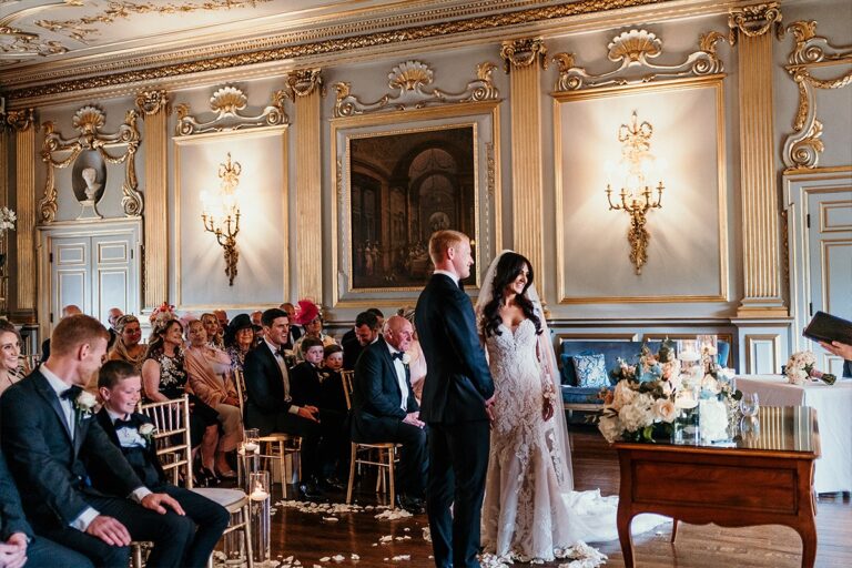 A ceremony in the Stucco Ballroom, Knowsley Hall