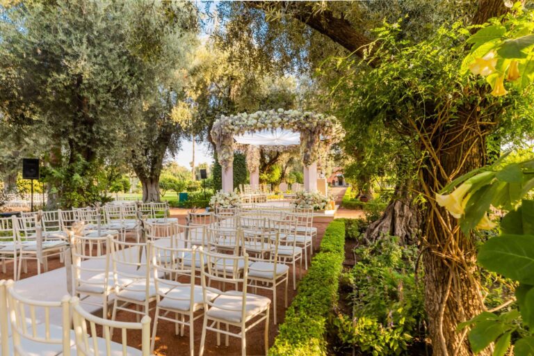 Wedding setting at La Mamounia, La Mamounia, Marrakech