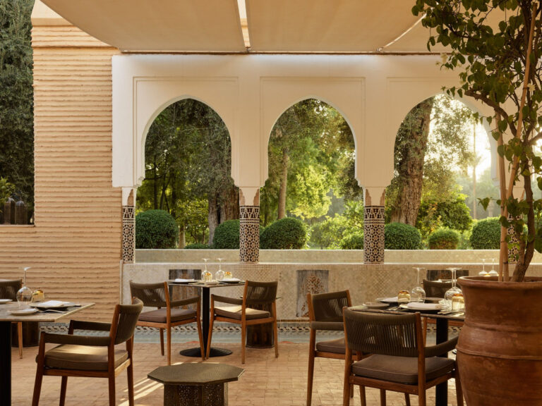 Le Marocain garden dining, La Mamounia, Marrakech