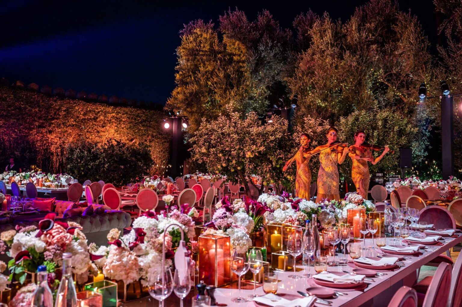 A wedding reception at La Mamounia