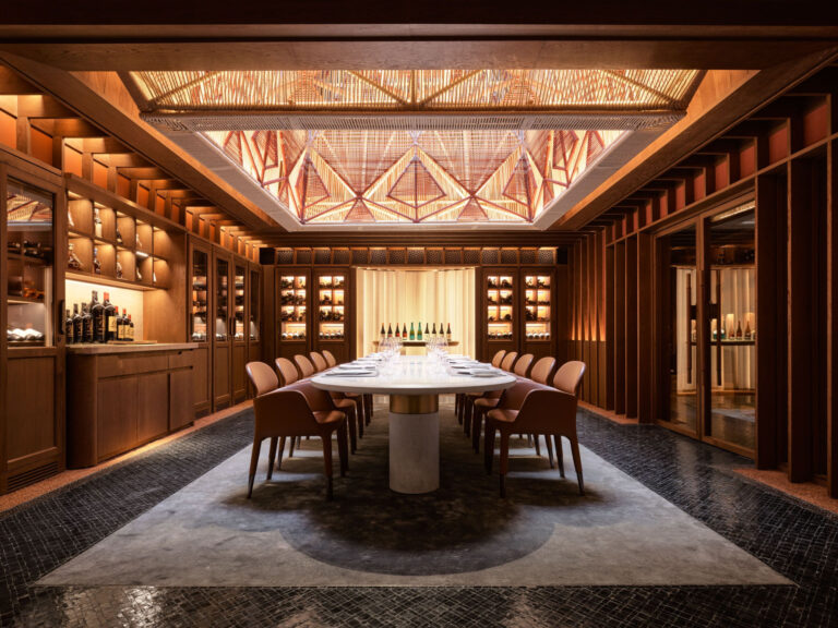 L Oenotheque wine cellar table, La Mamounia, Marrakech