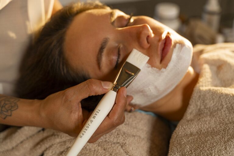 A facial treatment in the Thalea spa, La Plage Resort