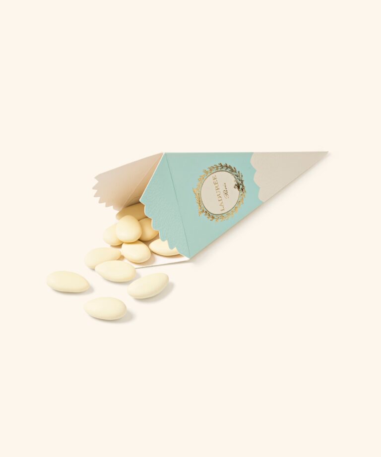 Sugared almonds in an ivory cornet, Ladurée