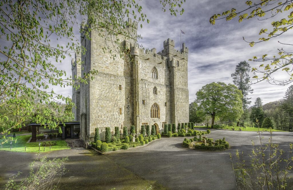 A castle set up for civil weddings