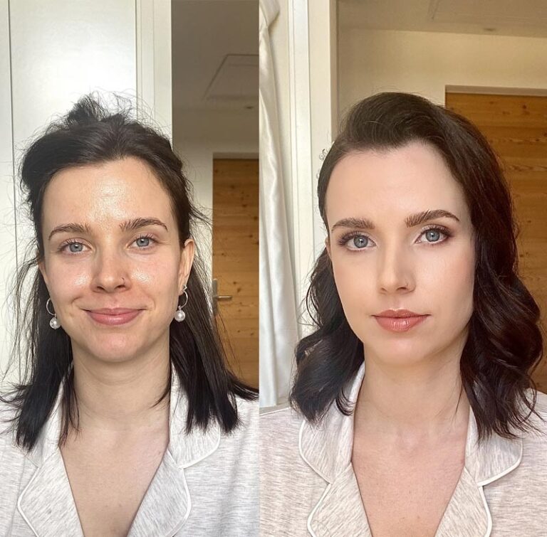 Before and after: bridal makeup for a Venice elopement, Lisa Semenzato