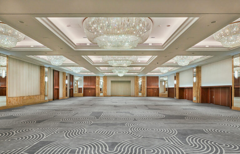 The Grand Ballroom, empty, London Hilton on Park Lane