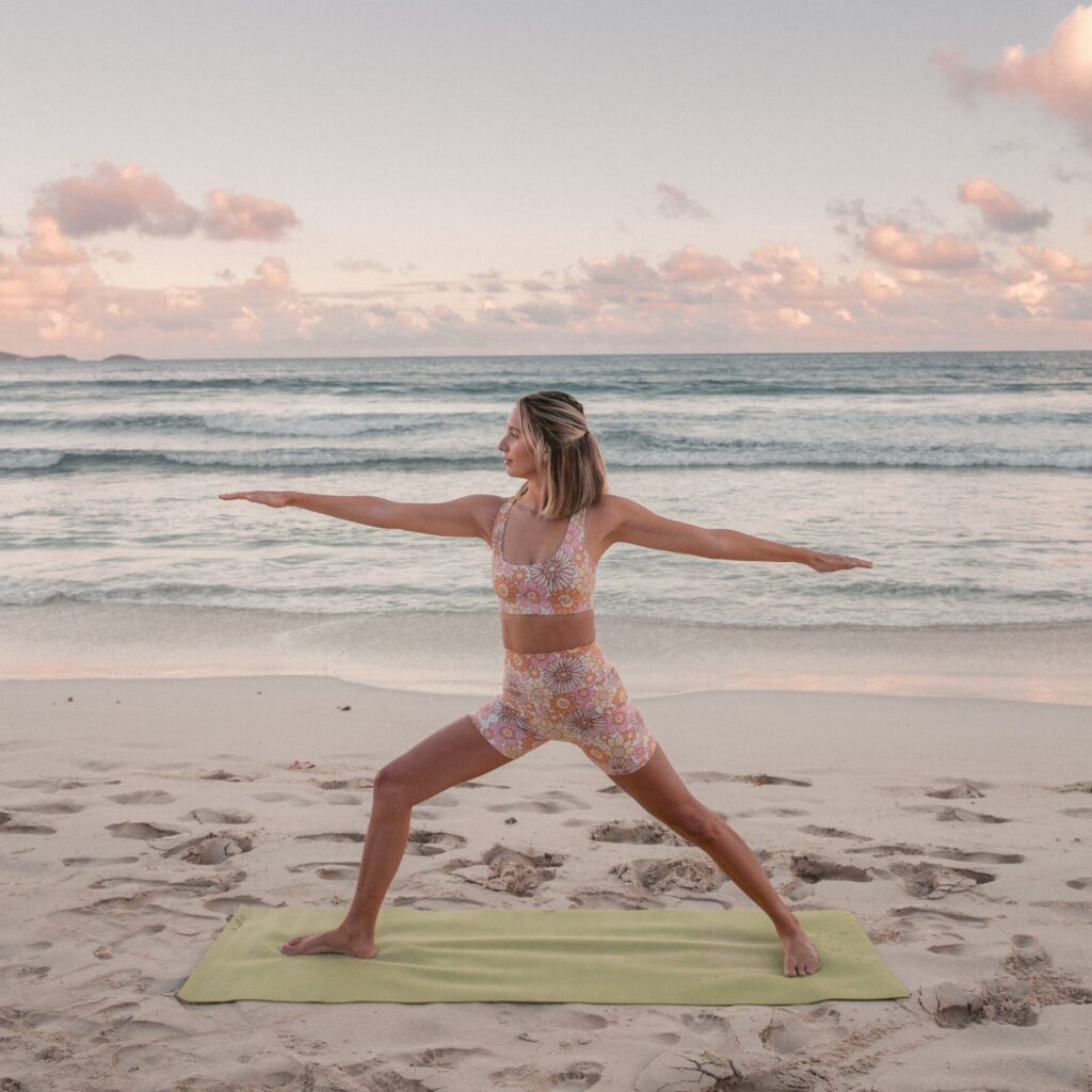 Yoga on the beach, Long Bay Beach Resort