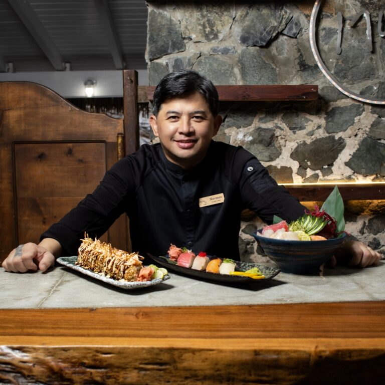 Sushi platter at the sushi bar, Long Bay Beach Resort