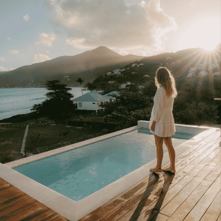 Oceanfront Presidential Suite terrace with private pool, Long Bay Beach Resort