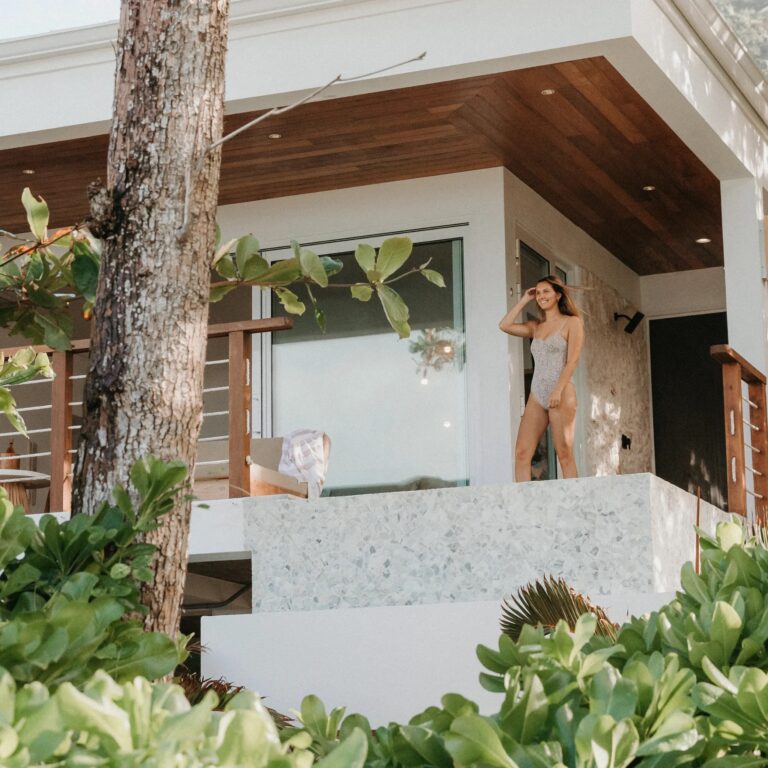 Beachside villa with a private pool, Long Bay Beach Resort