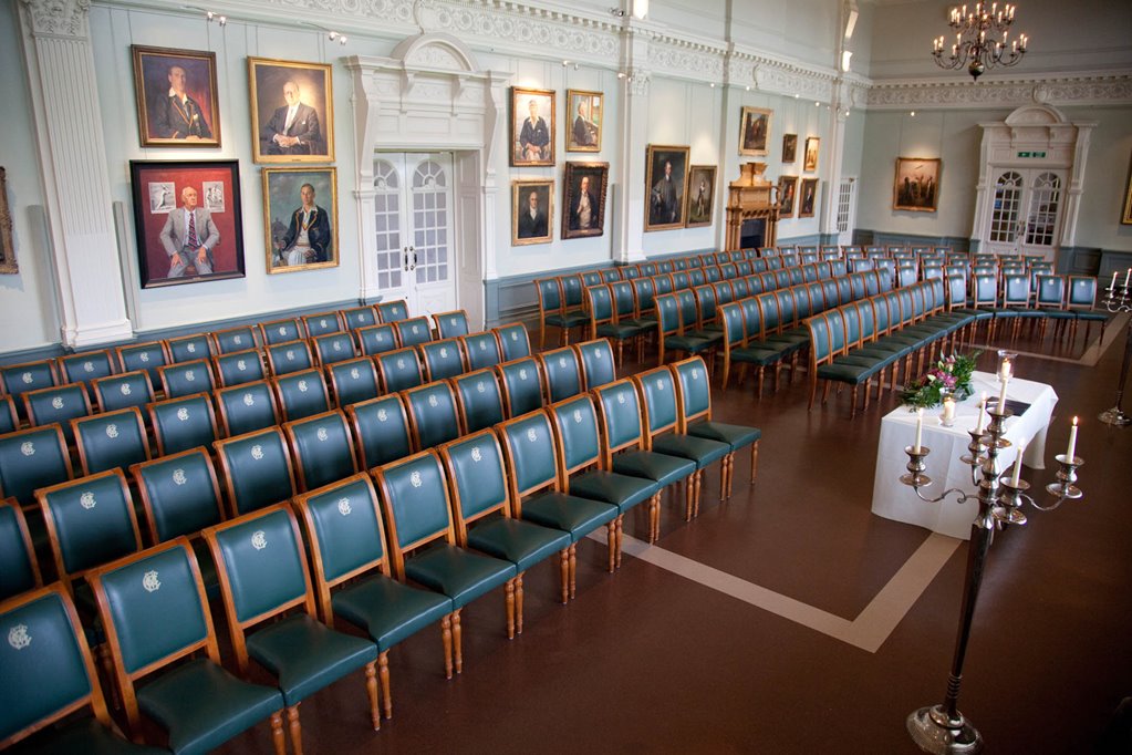 The Long Room set for a ceremony, Lord’s Cricket Ground