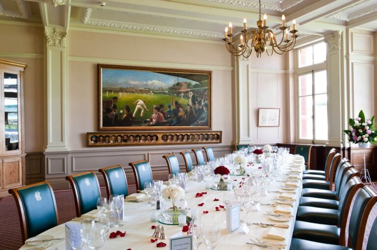 A long table in the Writing Room, Lord’s Cricket Ground