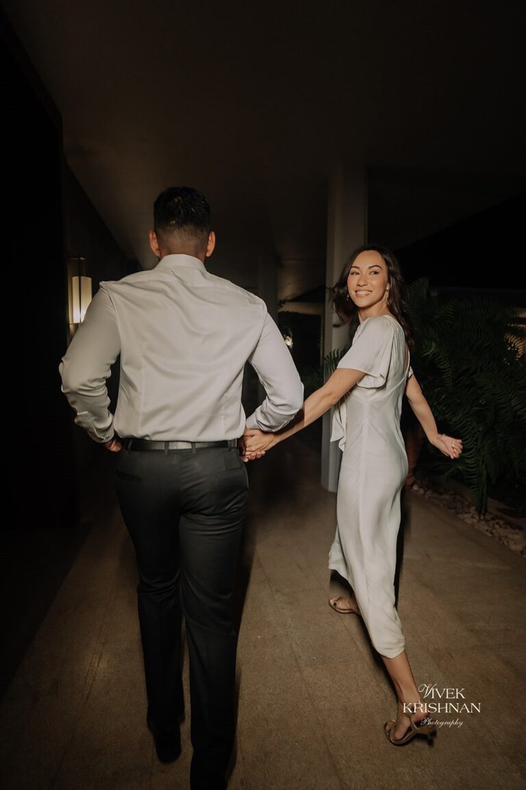 A candid run through the night. Photograph: Vivek Krishnan Photography, Lorella Giannini