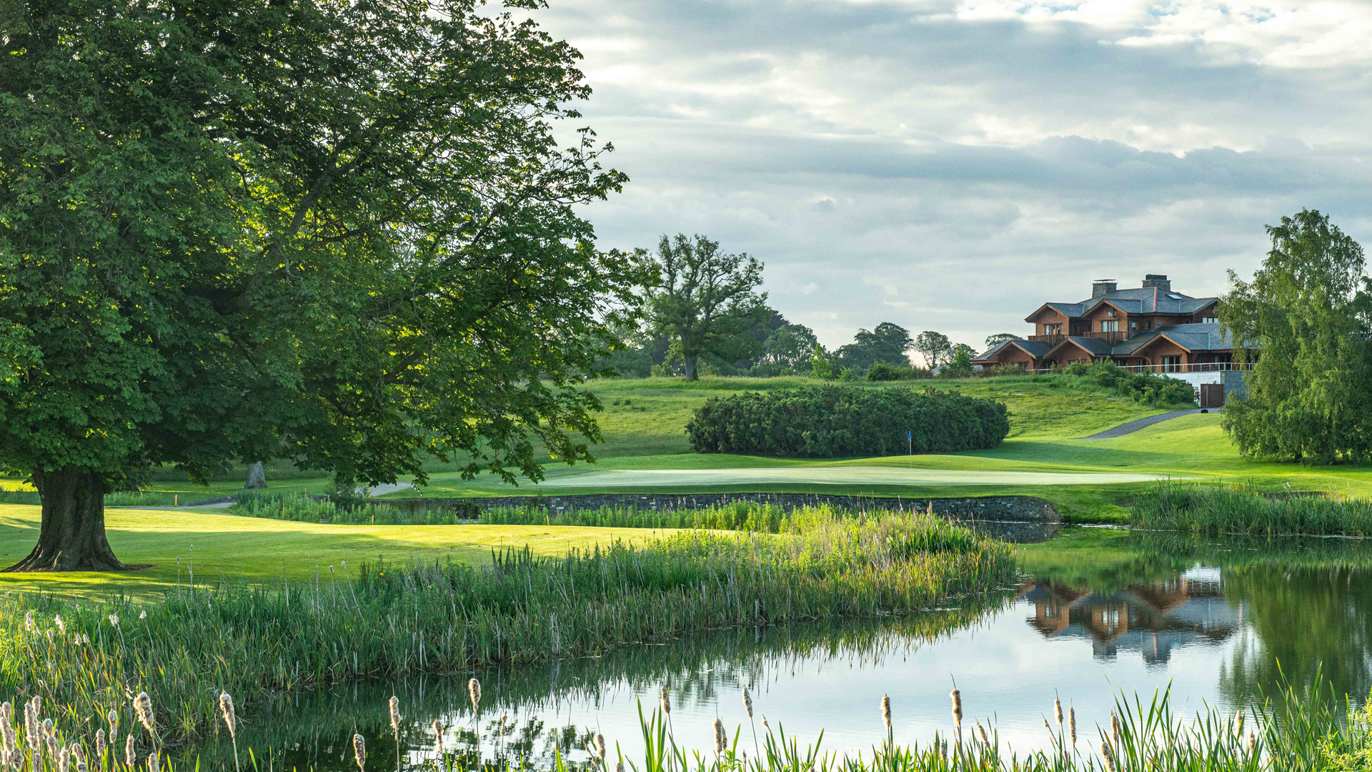 Estate lake with the Clubhouse in the distance, Luttrellstown Castle Resort