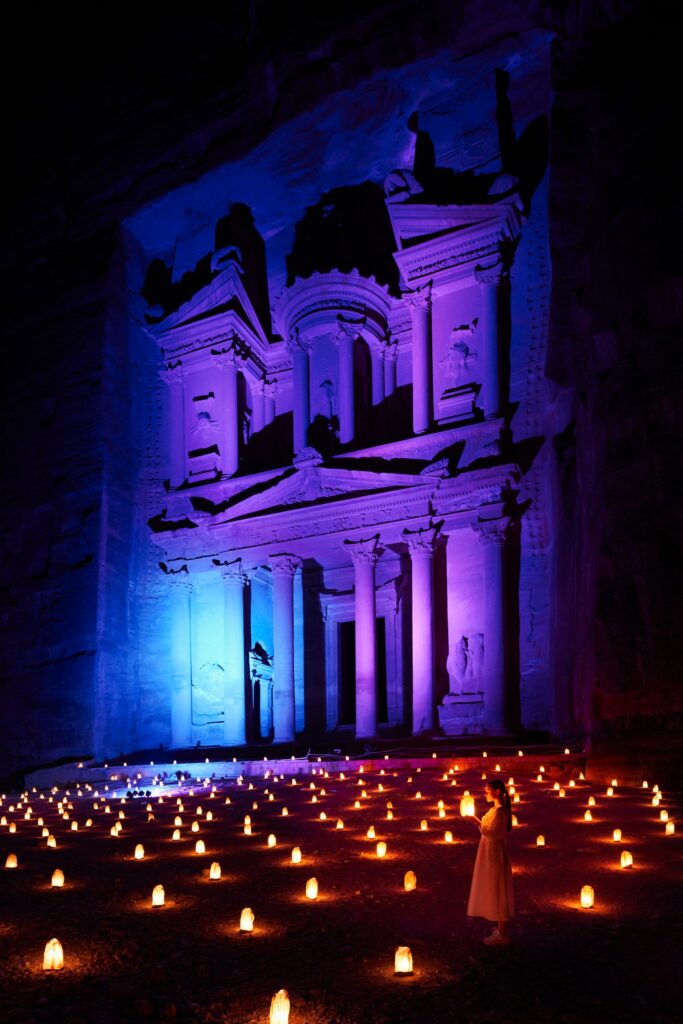 At the entrance to Petra