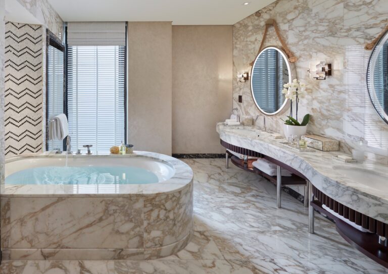 A Marble Bathroom, Mandarin Oriental, Doha