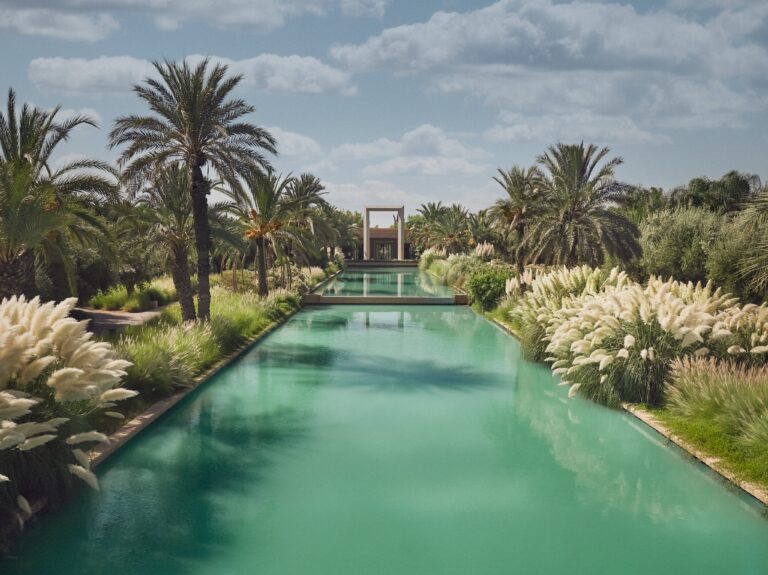 Outdoor oasis in the gardens, Mandarin Oriental, Marrakech