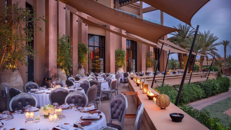 Event on the Shirvan terrace, Mandarin Oriental, Marrakech