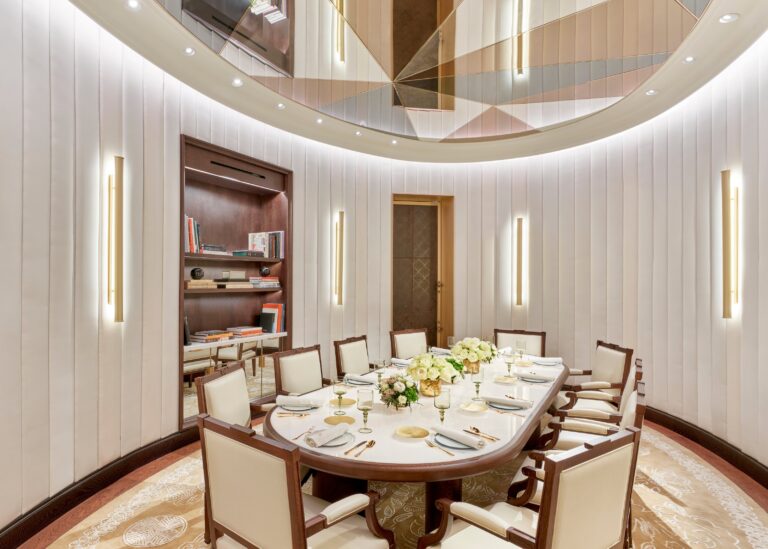 An oval private room with a long table, Mandarin Oriental Ritz Madrid