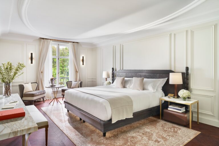 Room with a grey headboard and park view, Mandarin Oriental Ritz Madrid