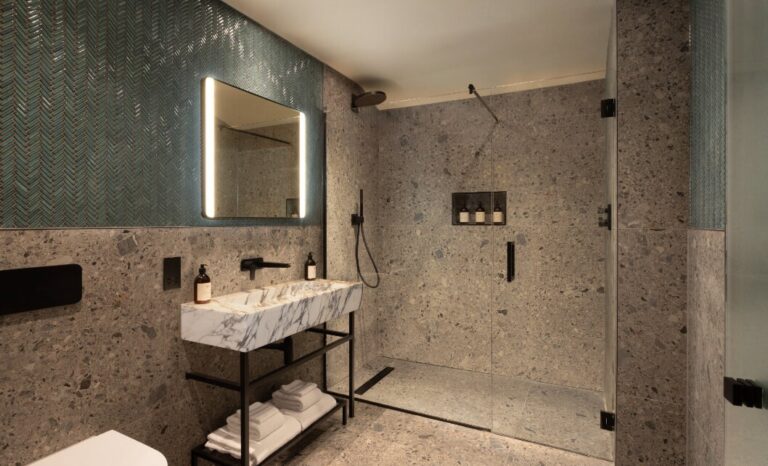 A bathroom in a Spa Garden Suite, Mar Hall Golf & Spa Resort