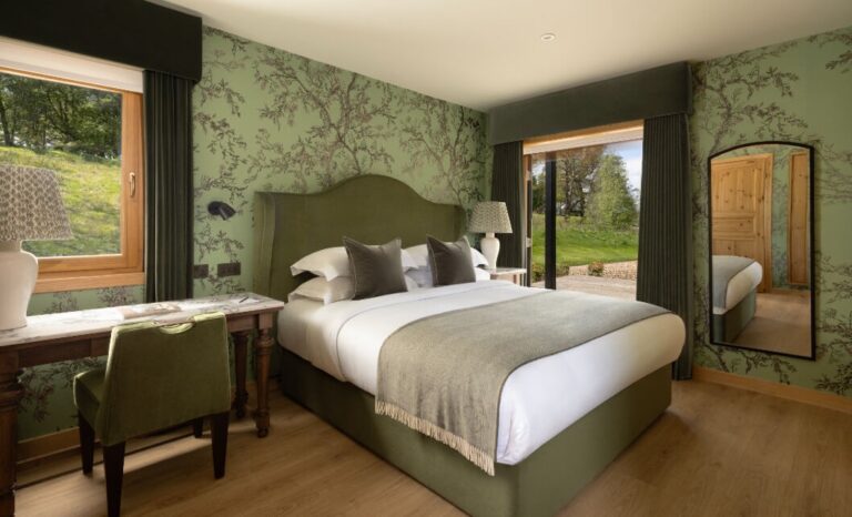 A bedroom at the Riverside Lodge, Mar Hall Golf & Spa Resort