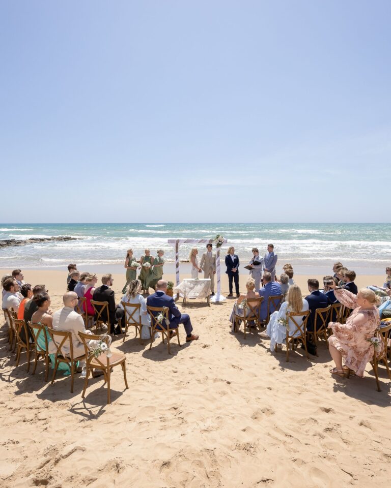 A beach ceremony on the Sicilian coast, seen from above, Marco Ficili