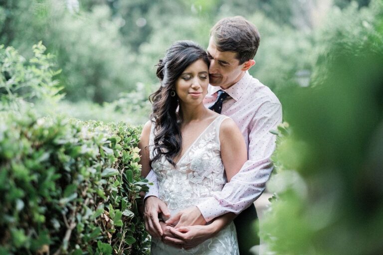 Couple embracing in a garden, Marryme in Greece