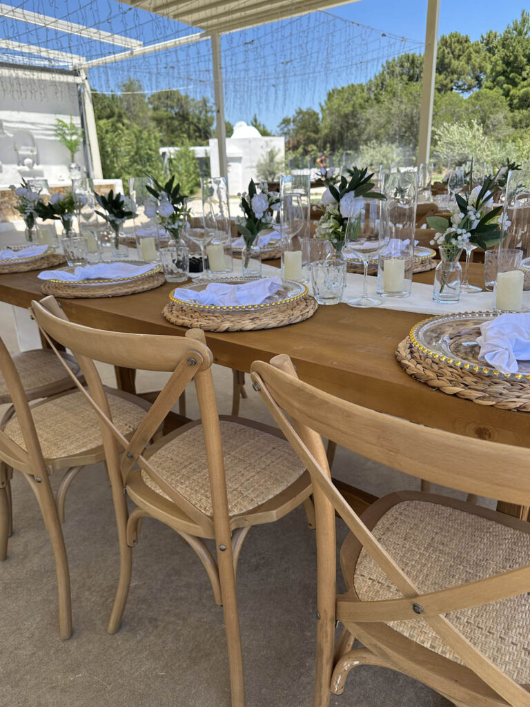 Reception table detail, Mazal Weddings