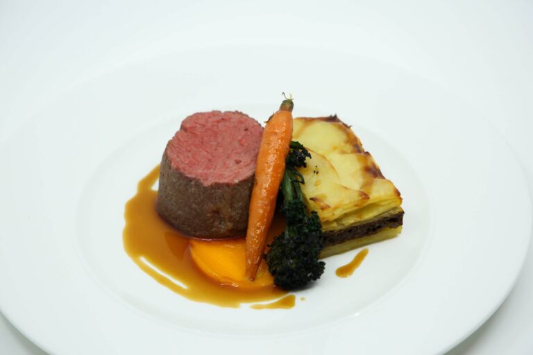 A plated beef main, Micklefield Hall