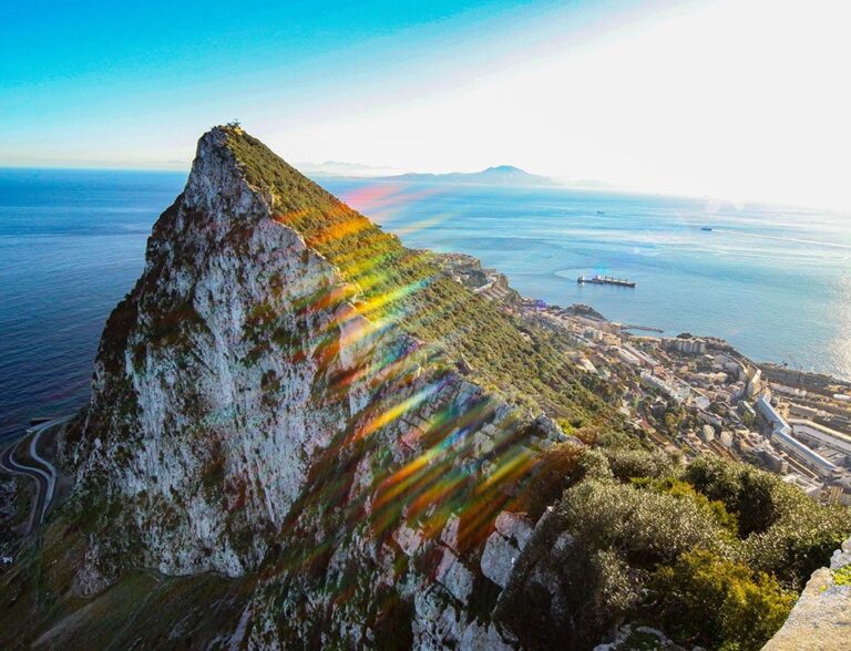 The Rock of Gibraltar at golden hour, the venue's outlook, Mons Calpe Suite