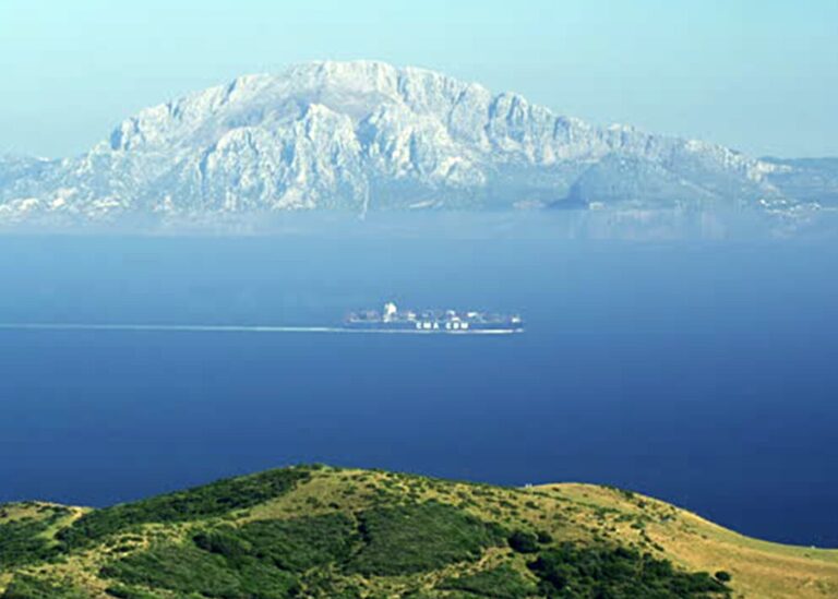 The view across the Strait to Morocco (Jebel Musa), the venue's southern vista, Mons Calpe Suite